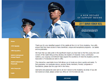Tablet Screenshot of donors.usafa.org